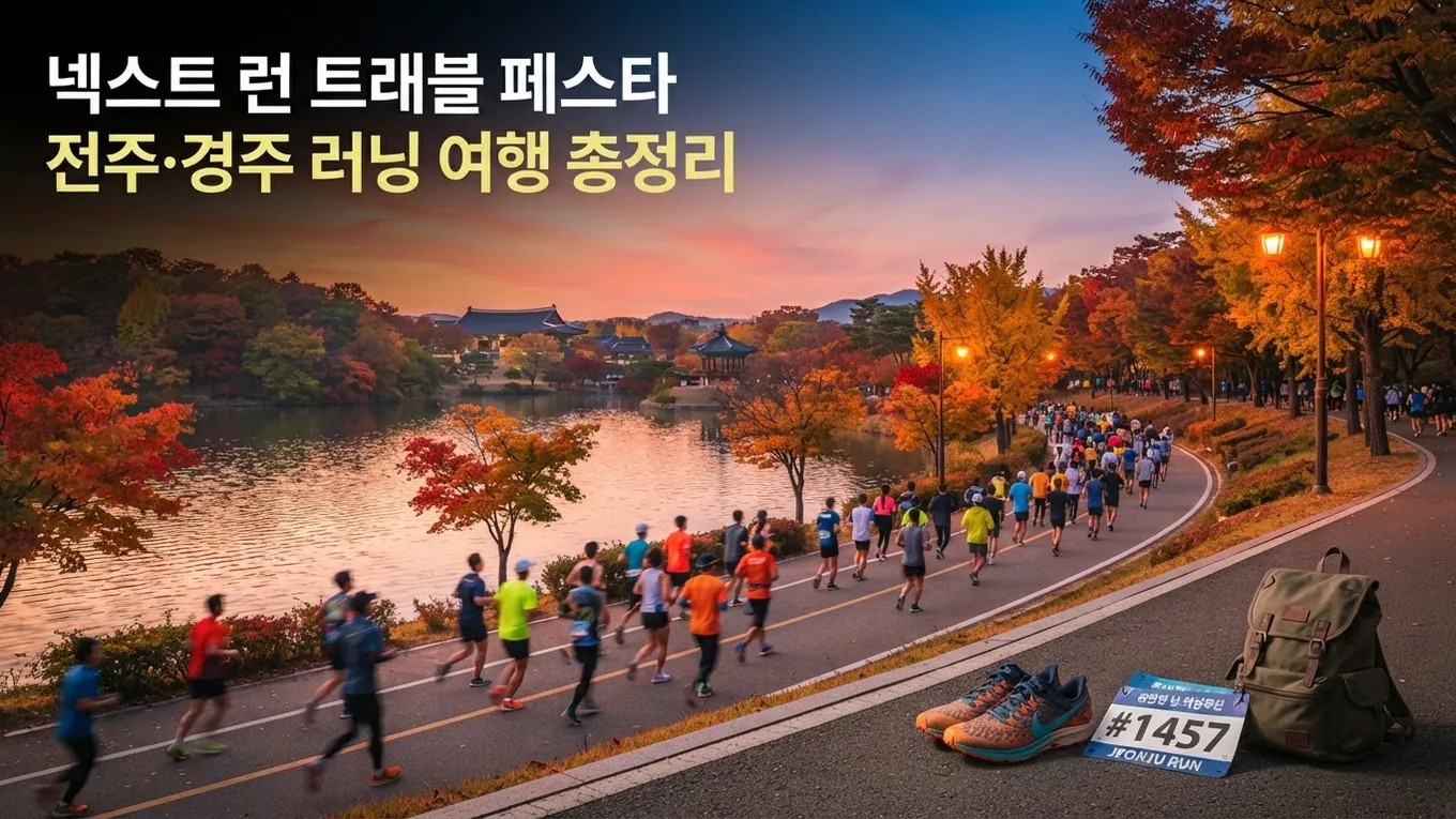 넥스트 런 트래블 페스타 첫 개최, 전주·경주 러닝 여행 완전정리의 핵심 내용을 보여주는 가로형 대표 이미지
