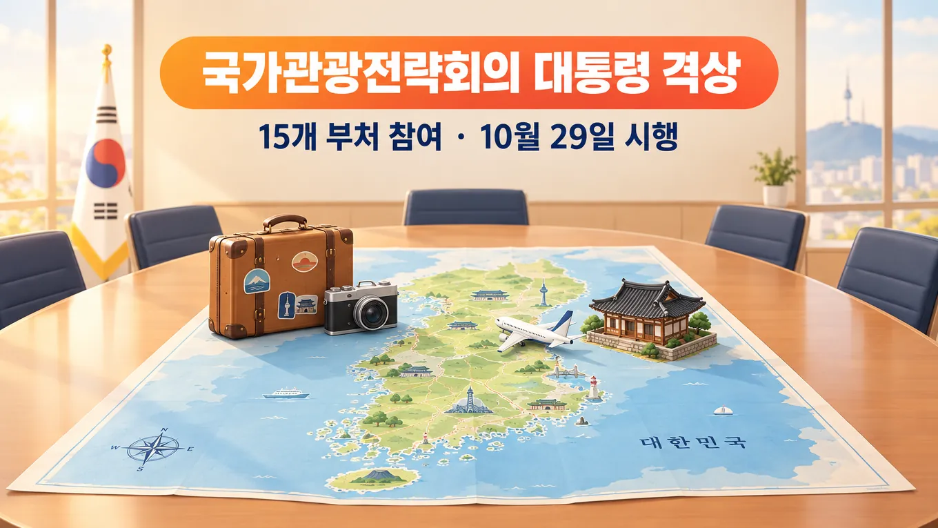 국가관광전략회의 대통령 격상, 15개 부처 참여로 달라지는 점 총정리의 핵심 내용을 보여주는 가로형 대표 이미지