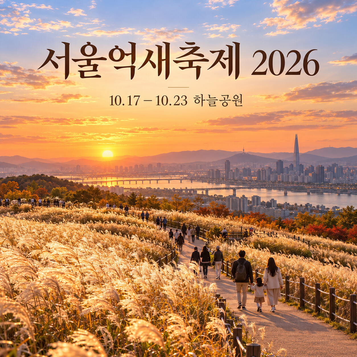 서울억새축제 2026 하늘공원 노을 AI 일러스트